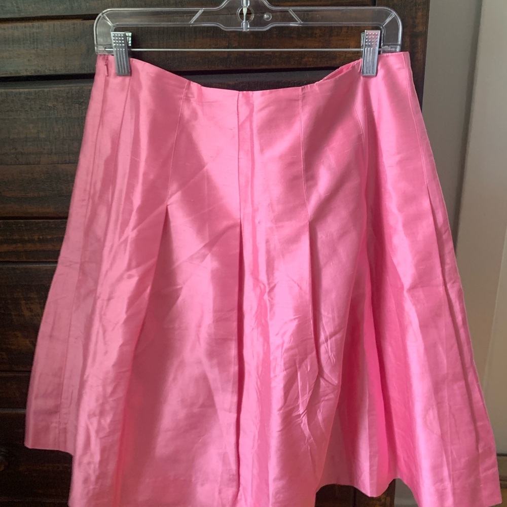 Banana Republic Pink Pleated Midi Skirt A-Line Resort